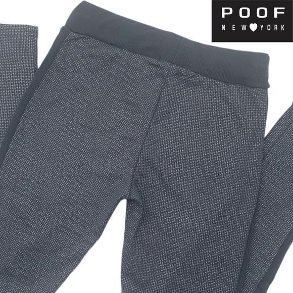 POOF EXCELLENCE LEGGINGS GRAY & SILVER WITH SOFT GRAY TRIM & WAIST | NWT | SMALL - Picture 10 of 10
